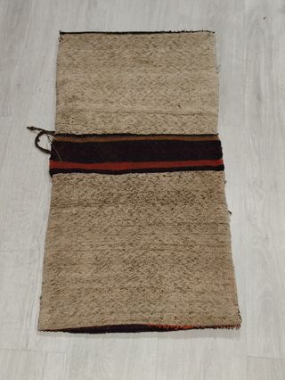 Alforja persa Khorjin Baluch. Alfombra doble
