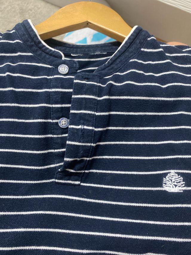 Polo rayas azul marino-blanco