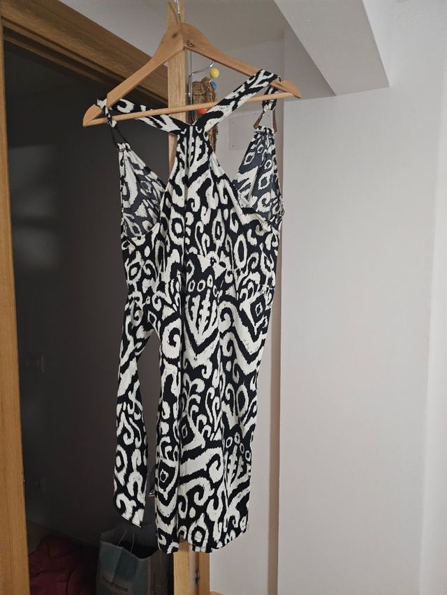 Vestido flores - azul marino