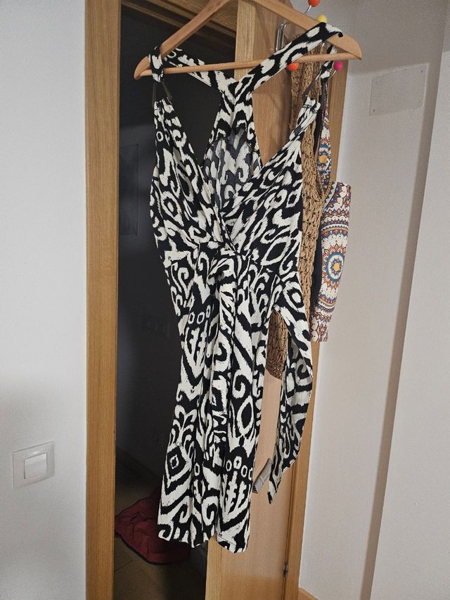 Vestido flores - azul marino