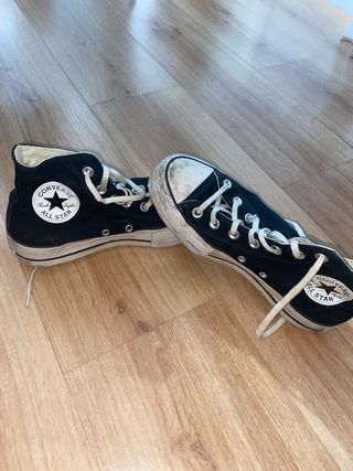 Converse All Star negras de plataforma