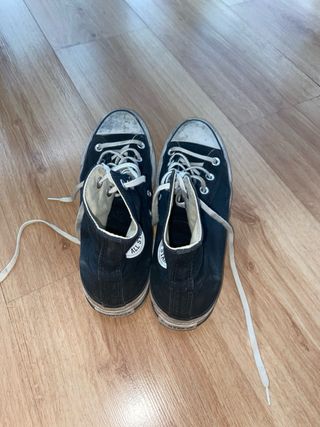 Converse All Star negras de plataforma