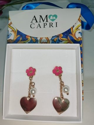 Orecchini AMO CAPRI rosa cuore