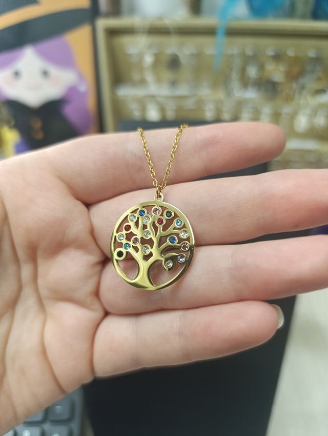 Colgante Árbol de la Vida Dorado