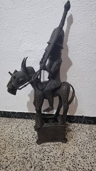 Jinete de aleación de bronce - Nigeria - Bini Edo 