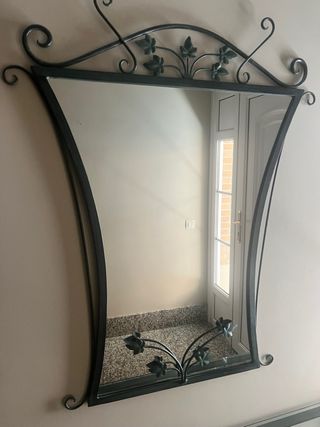 Recibidor forja: espejo + consola