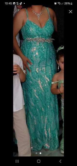 Vestido fiesta turquesa