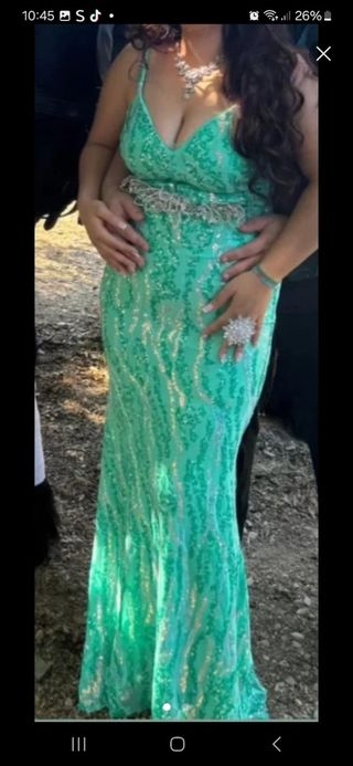 Vestido fiesta turquesa