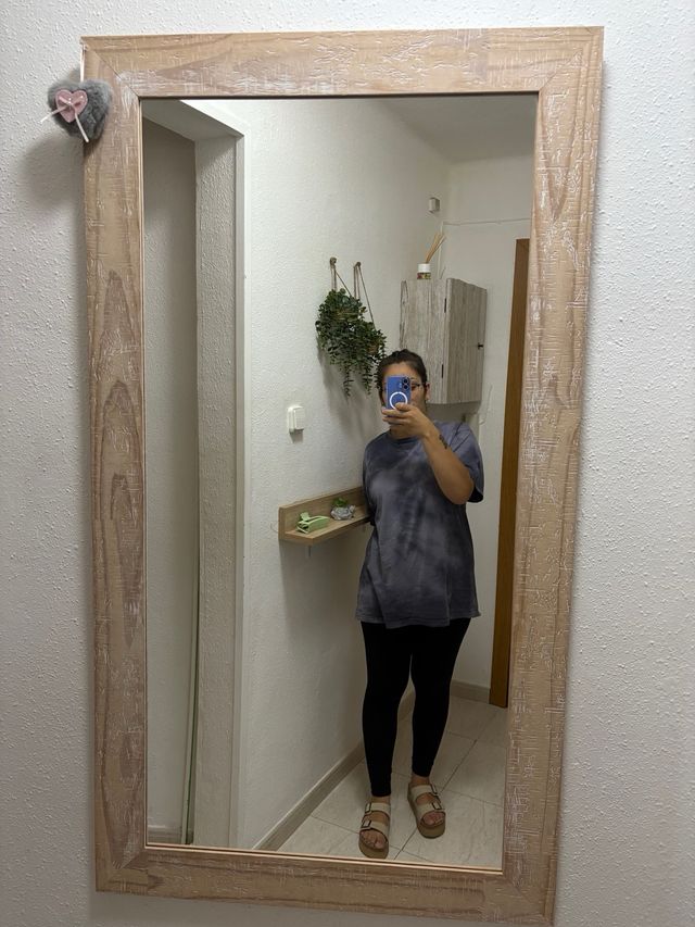 Espejo madera efecto decapé