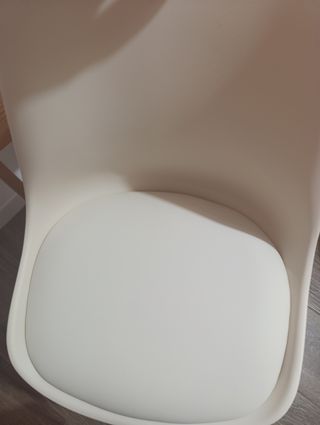 Silla comedor blanca y beige