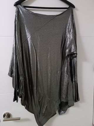 Top Met oversize plata