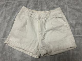 Shorts bianchi vita alta
