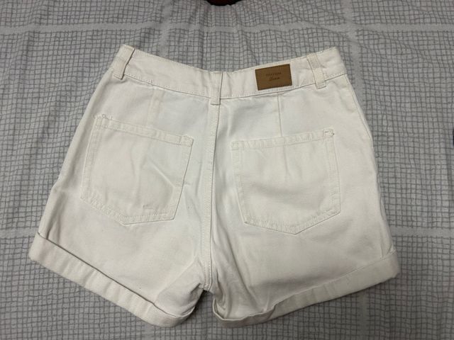 Shorts bianchi vita alta