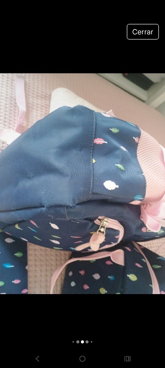 Mochila escolar infantil + estuche y lonchera