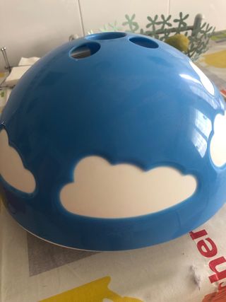 Lampara de techo infantil nubes azul