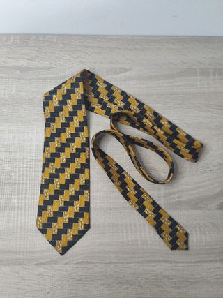 Corbata negra y dorada | Dustin de seda