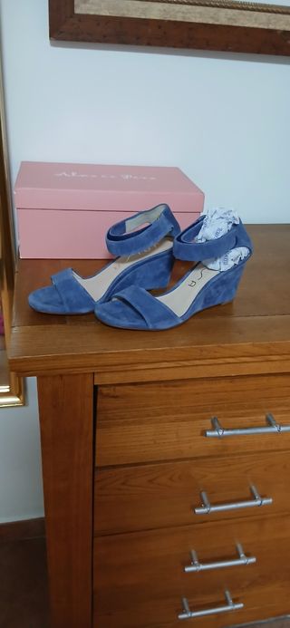 Unisa - Zapatos azul marino, talla 37