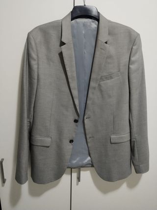 Chaqueta traje gris hombre