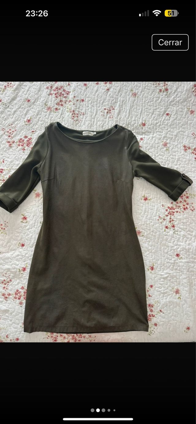 Vestido Cortefiel verde oliva