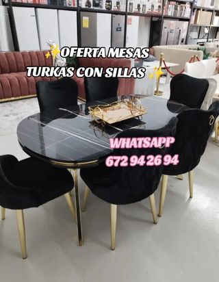 ✨Oferta: Mesa 🇹🇷+ 6 sillas turcas✅
