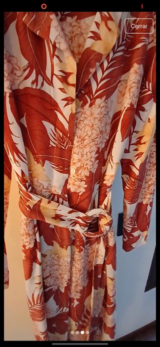 Vestido camisero estampado rojo-blanco- caldera