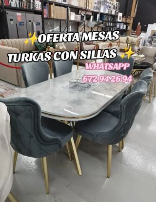 ✨Oferta Mesa Turca con 6 sillas✅