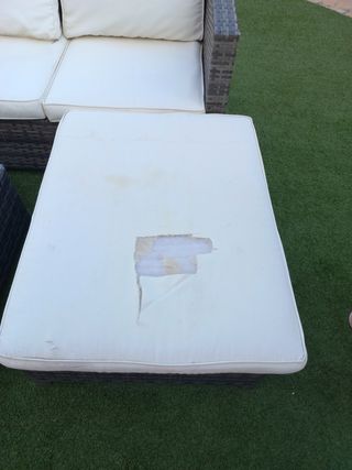 Divano da giardino 3 posti + pouf + tavolino
