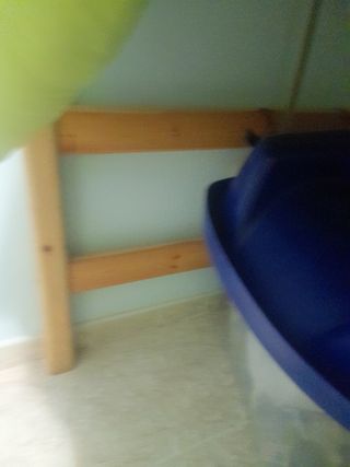 Cama litera infantil madera para colchón de 90 cm