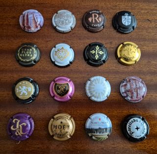 Lote de 16 chapas / placas de Cava