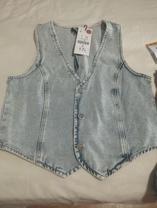 Chaquetilla vaquera sin mangas - Talla L