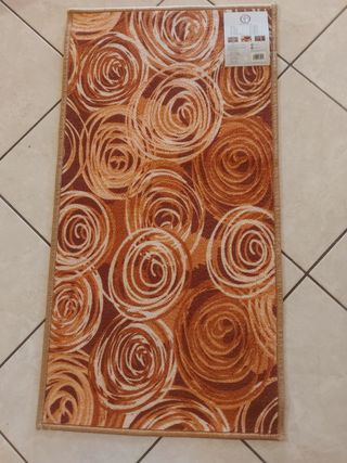Tappeto 100x50 con rose marroncino