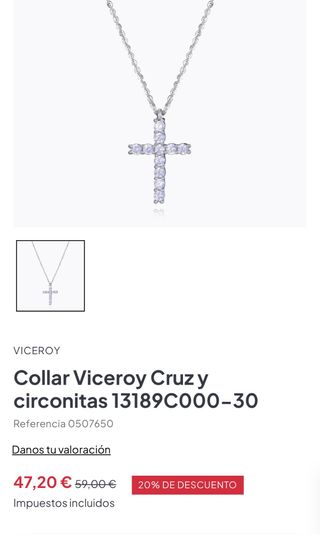 Colgante Viceroy cruz multicolor.
playa de ley