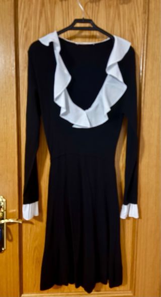 Vestido Zara negro de punto - Talla S