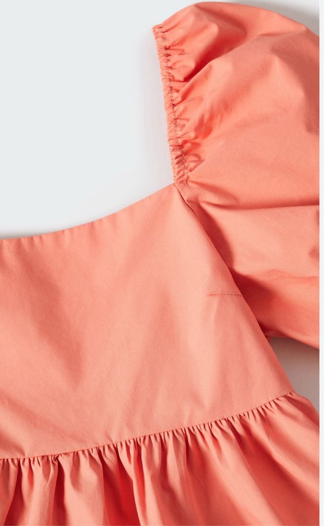 Vestido popelín volumen Mango NUEVO