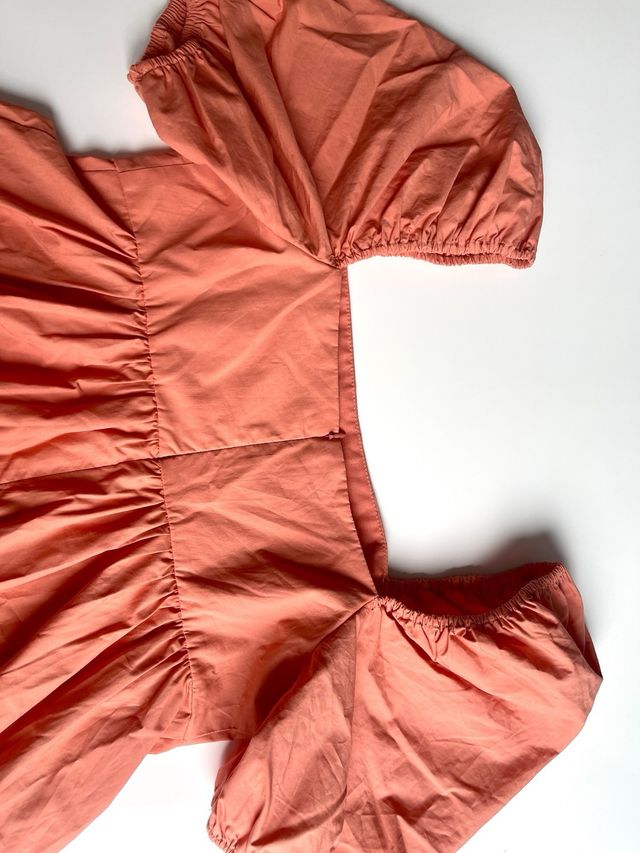 Vestido popelín volumen Mango NUEVO