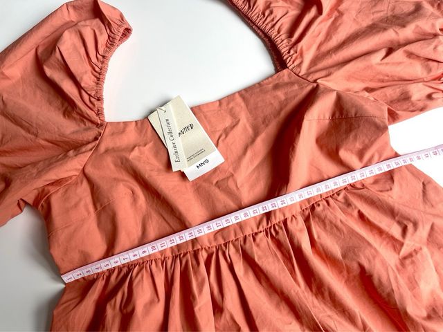 Vestido popelín volumen Mango NUEVO