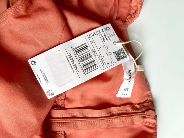 Vestido popelín volumen Mango NUEVO