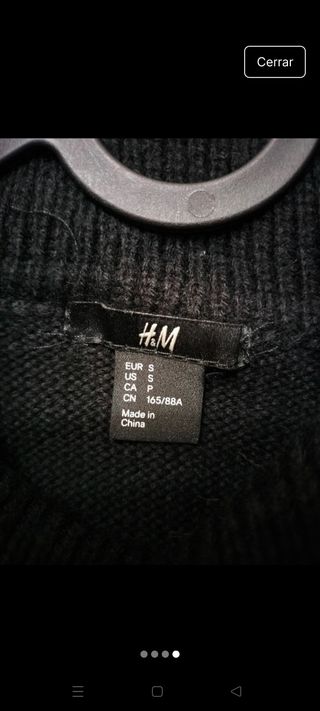 Poncho negro H&M