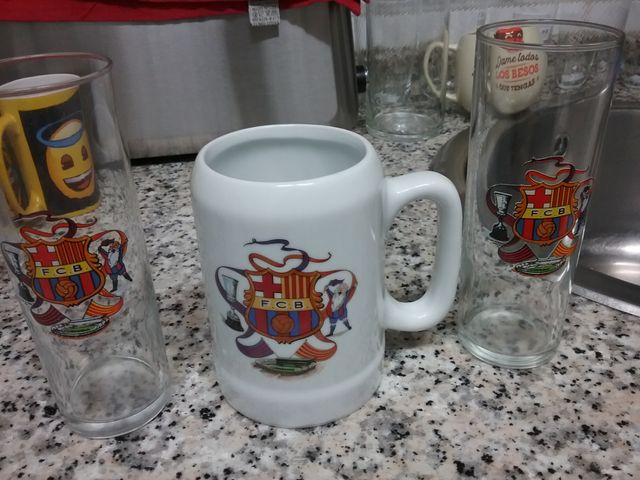 Jarra y vasos FC Barcelona