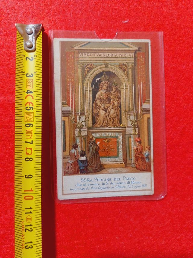 Estampa antigua Virgen del Parto (1851)