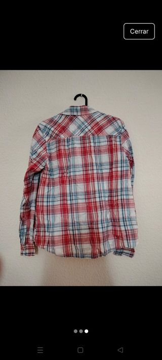 Camisa cuadros Atmosphere roja-azul