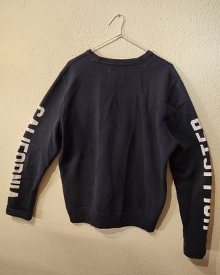 Sudadera negra Hollister hombre.
