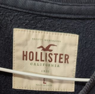 Sudadera negra Hollister hombre.