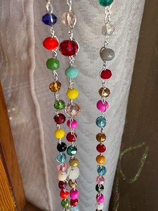 Collana argento perle multicolori