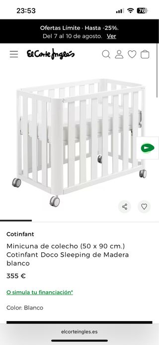 Minicuna Cotinfant Doco S (50x90cm)