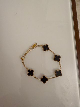Pulsera trébol  de acero inoxidable resiste alagua