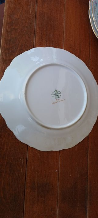 Piatto porcellana rose dipinte a mano