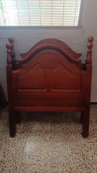 Cabecero cama madera marrón