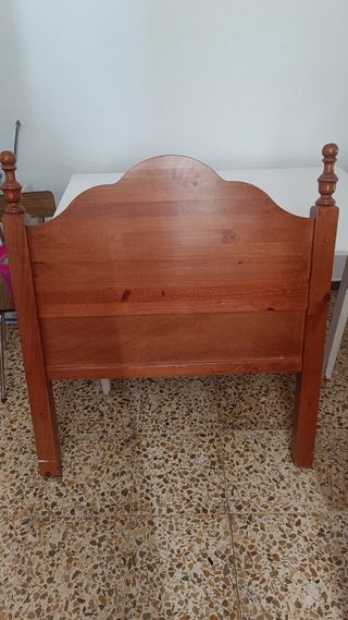 Cabecero cama madera marrón