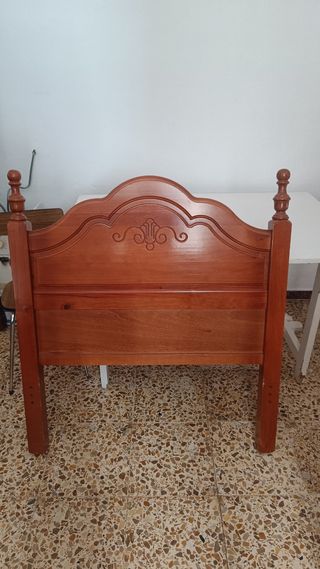 Cabecero cama madera marrón